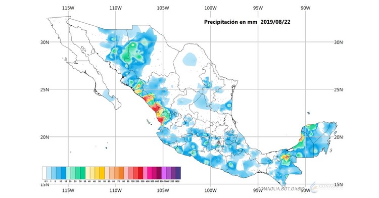 imagen satelital del clima en m�xico